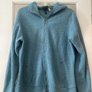 Ibex full zip up hooded merino wool jacket Size Large